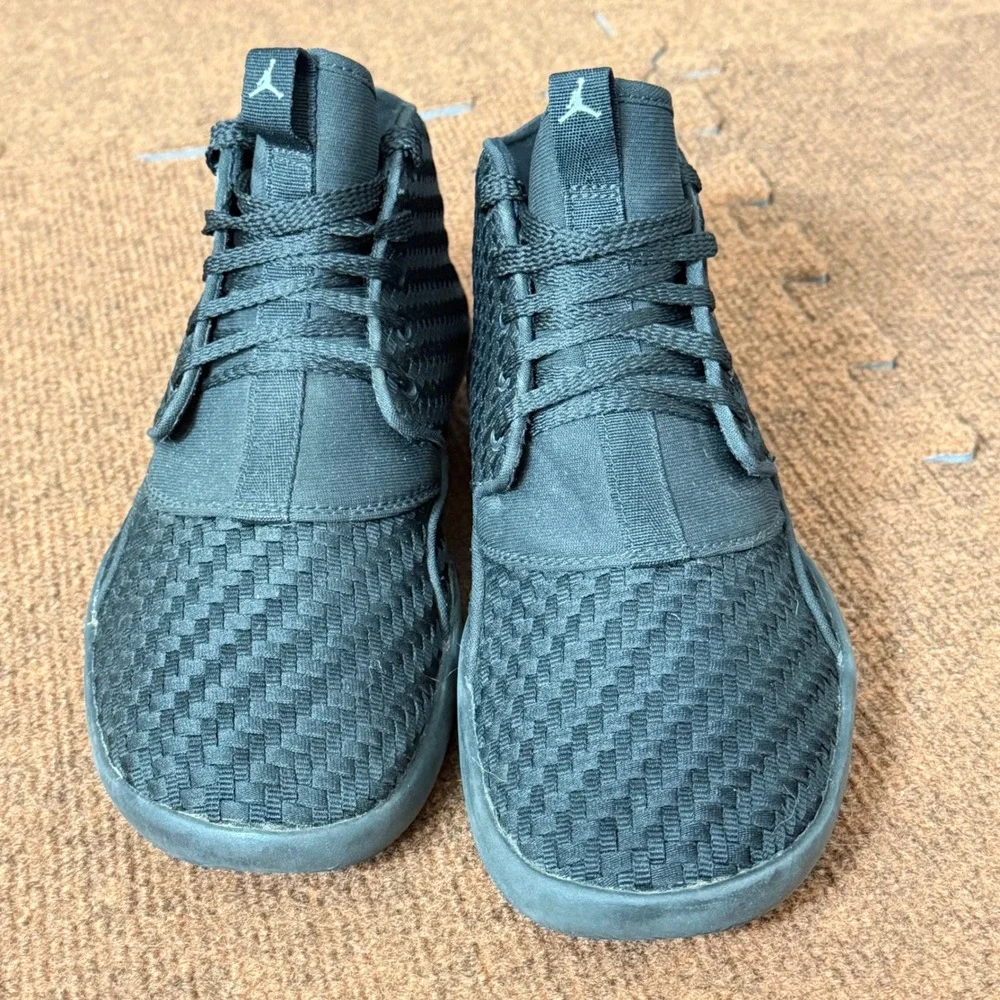 Jordan Horizon‎ Low BG Triple Black Woven Sneakers 881461-003 Mens 7Y Womens 8.5